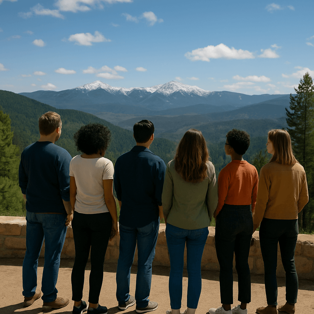 A quiet moment overlooking the mountains